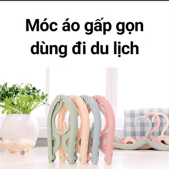 Móc Nhựa Treo Quần Áo Gấp Gọn Thông Minh Dùng Đi Du Lịch