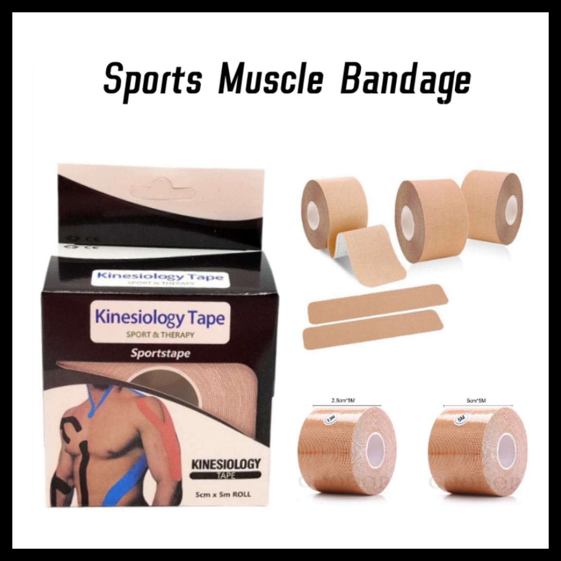 Kinesiology Tape Knee Athletic Muscle Pain Relief Recovery Tape