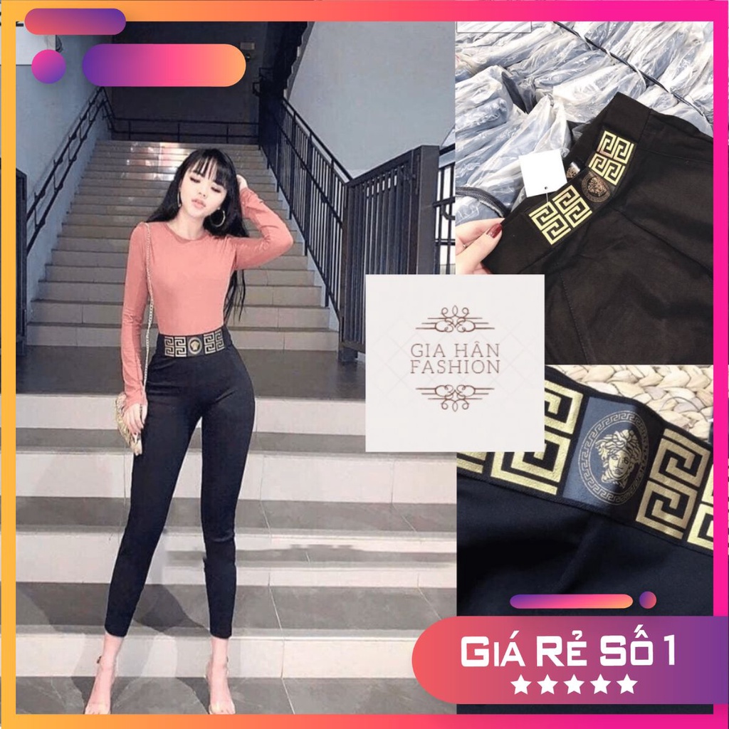 Quần legging thun versac cạp cao gen bụng - bigsize 80kg