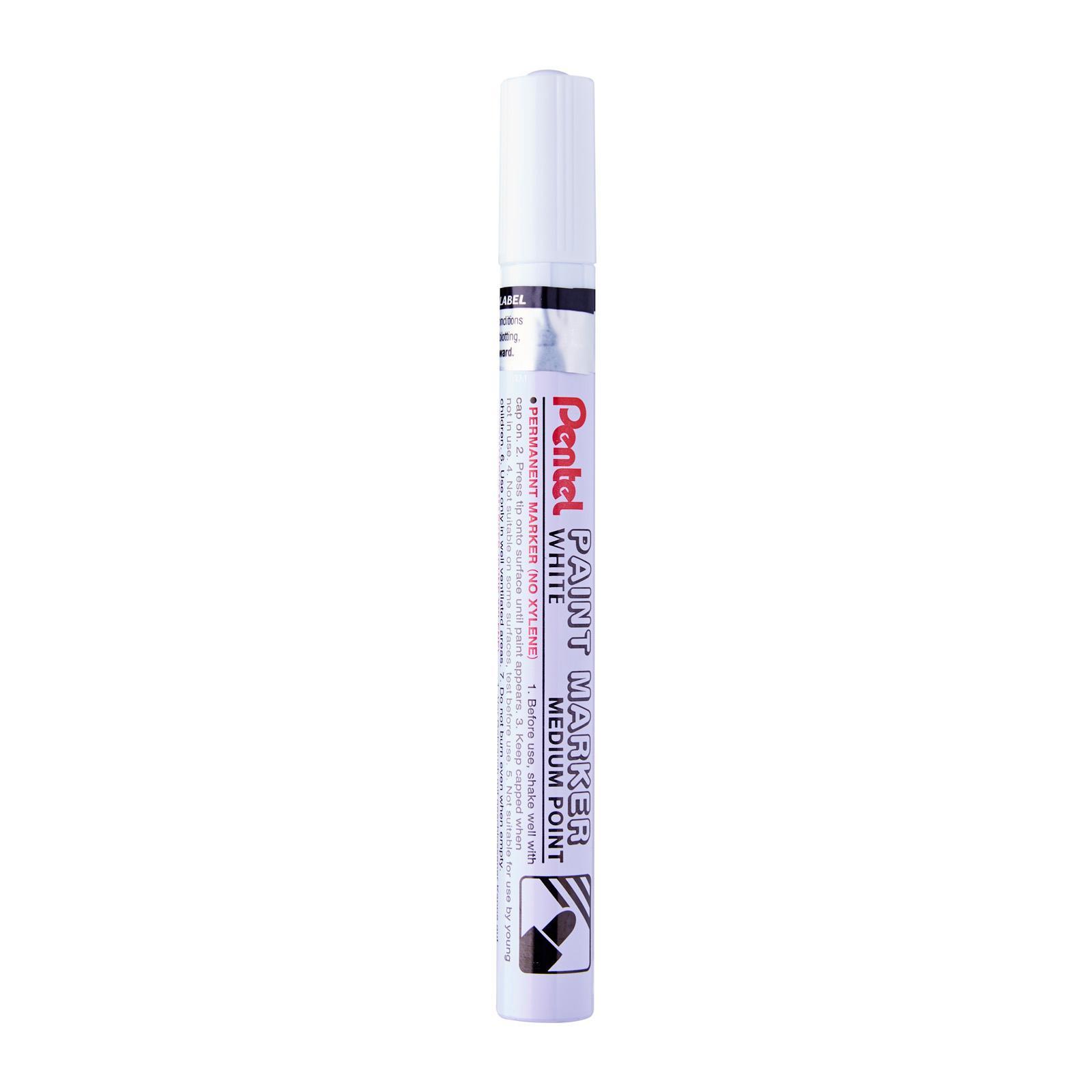 Pentel Super White Fine Permanent Paint Marker Pen SILVER INK MSP10 PACK3