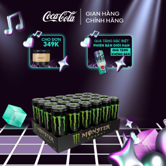 Lốc 24 Lon Nước Tăng Lực Giải Khát Monster Energy 355ml/Lon Sale 25.3 Coca-Cola Chính Hãng