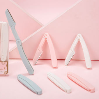 Cái/bộ 3 Cái Tông Đơ Lông Mày Mặt Dao Cạo Lông Nách Máy Tạo Hình Lông Mày Làm Đẹp Dụng Cụ Trang Điểm Lưỡi Thép Không Gỉ Có Thể Gập Lại