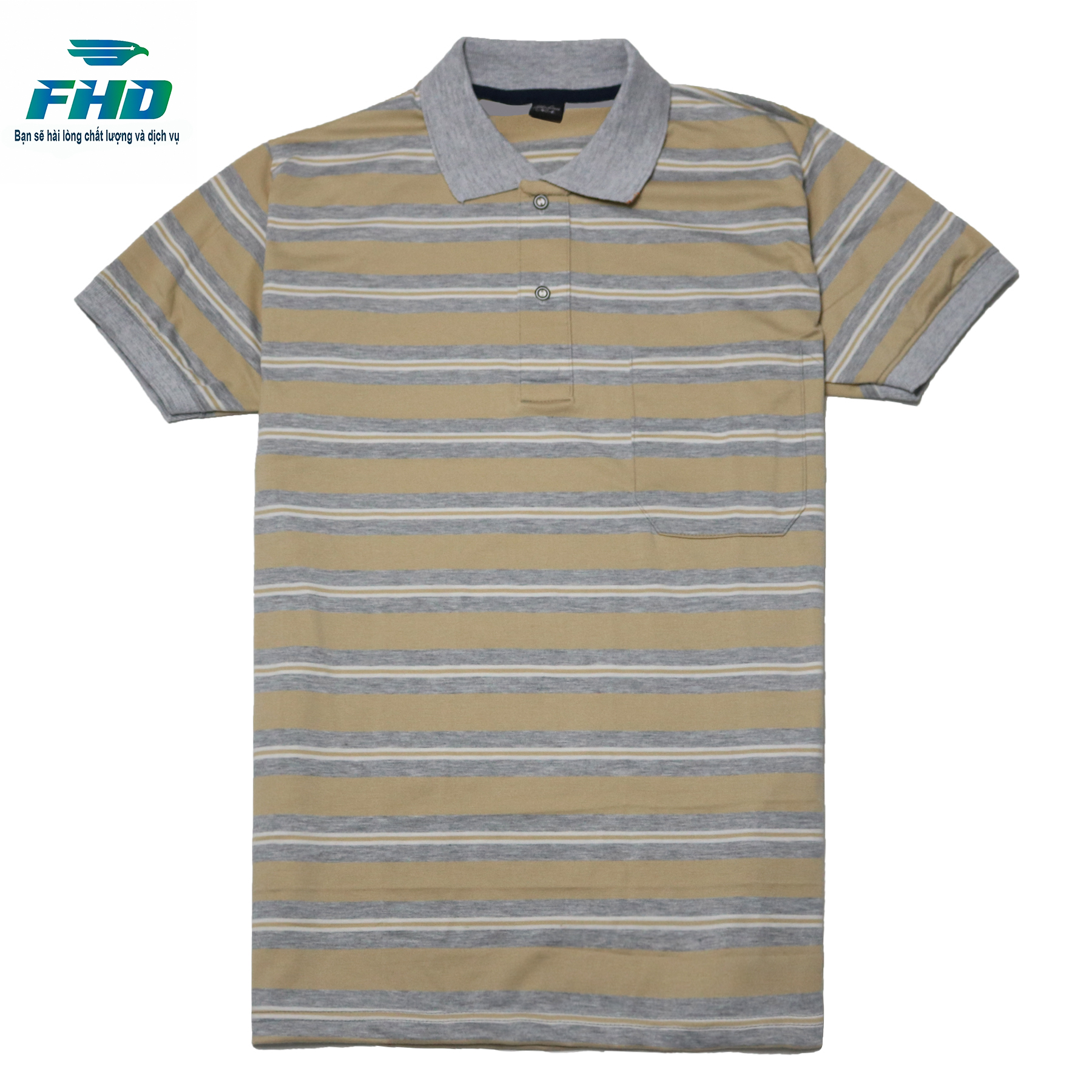 Áo Thun Nam Trung Niên Kẻ Sọc Ngang Chất Vải Thun Co Giãn Bền Màu Thấm Hút Mồ Hôi FHDA013_1