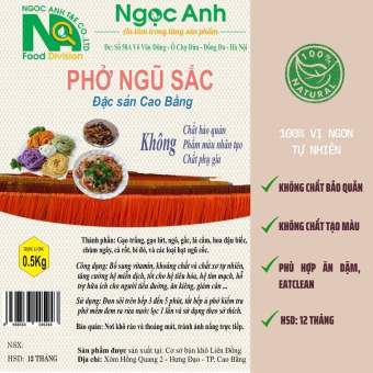 TÚi 0.5 KG BÚN/ PHỞ NGŨ SẮC - BÚN KHÔ CAO BẰNG- GIÀU DINH DƯỠNG, PHÙ HỢP ĂN EATCLEAN, KETO ĂN DẶM...