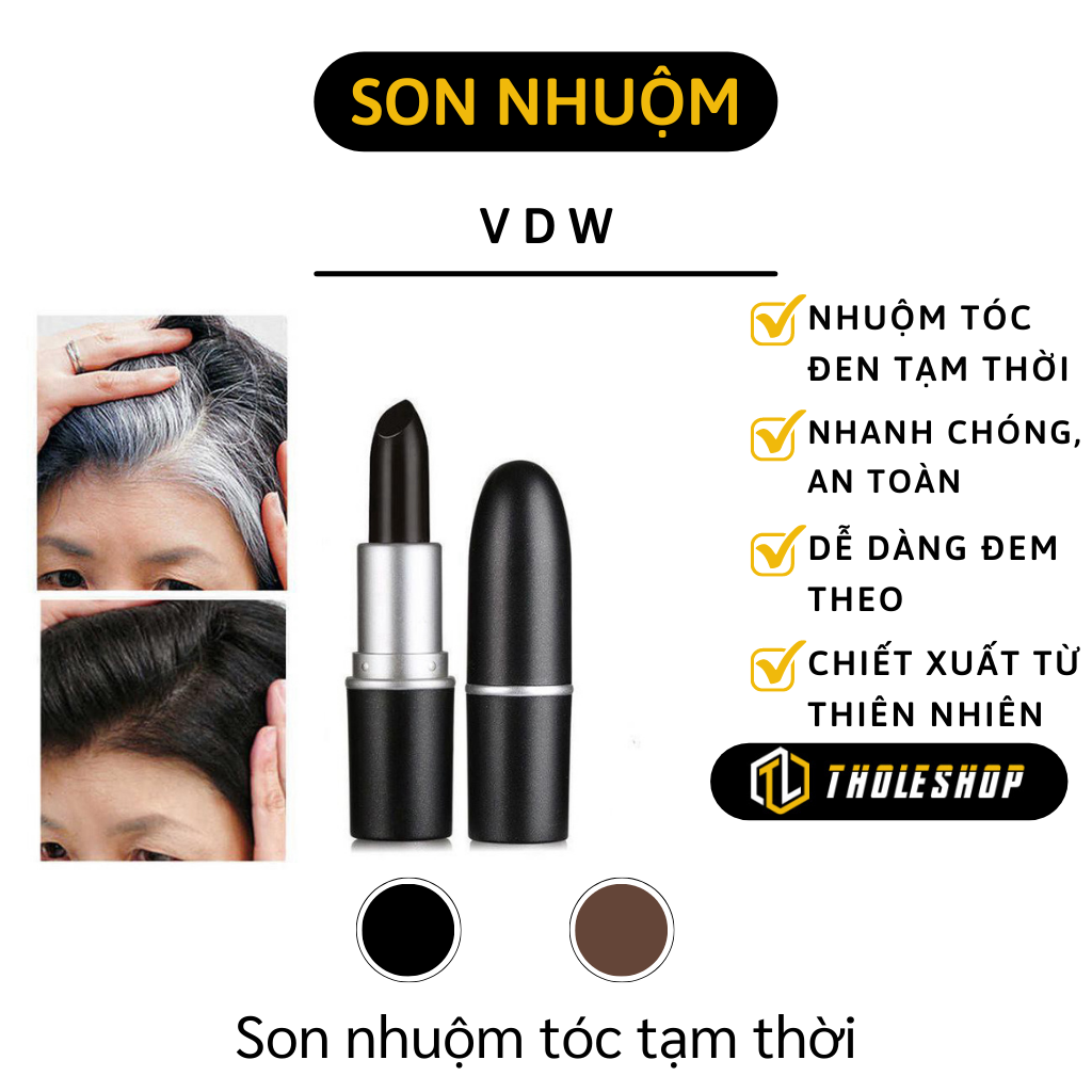 Son nhuộm tóc - Thỏi son nhuộm phủ che tóc bạc thành đen, nâu bền màu - Son nhuộm chân tóc nhanh chó