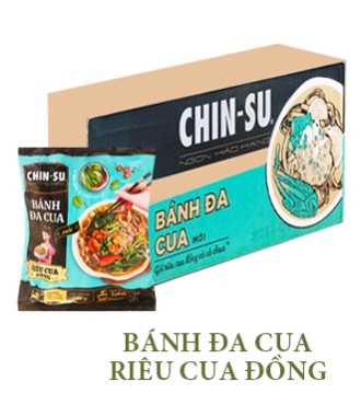 CẦN 452.000 Đ/THÙNG = 15 GÓI BÁNH ĐA CUA ĂN LIỀN CHINSU - CÔNG THỨC MỚI: CÓ CHẢ VÀ RIÊU CUA ĐỒNG THẬT THƠM NGON VÀ CỰC TIỆN LỢI CHO BỮA SÁNG ĐỦ ĐẦY, CẢ NGÀY HẠNH PHÚC !!!!!!!