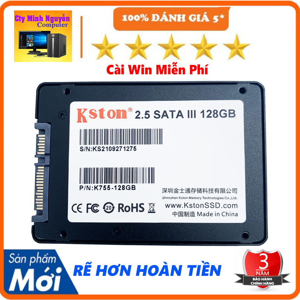Kston ssd ổ đĩa thể rắn vỏ nhôm 3.0 128g sata chính hãng bh 3 năm
