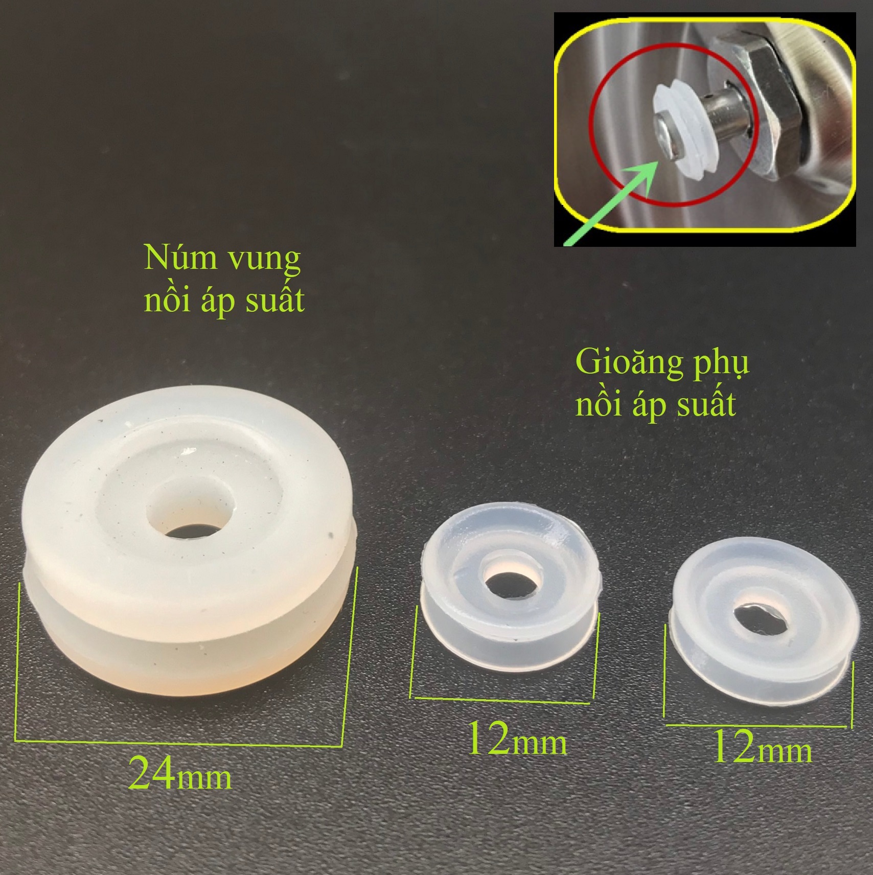 Gioăng nồi áp suất đa năng Bluestone 24cm - combo 3 cái