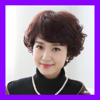 Tóc giả nữ trung niên nguyên đầu, Tóc giả cho người già lớn tuổi - TG49