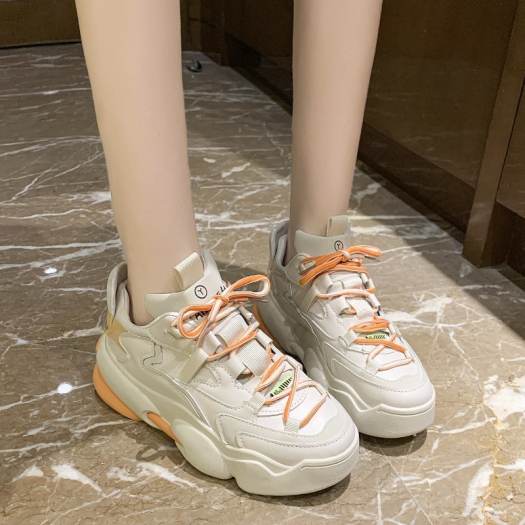 Giày Nữ Thời Trang Hàn Quốc Giày Da PU Đế Dày Nâng Cao Chống Thấm Nước Giày Thể Thao Ngoài Trời