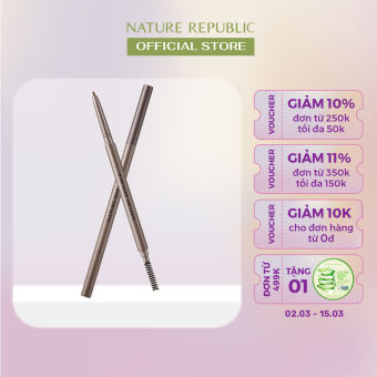 Nature Republic Chì kẻ mày Botanical Micro Slim Brow Pencil 0.08g