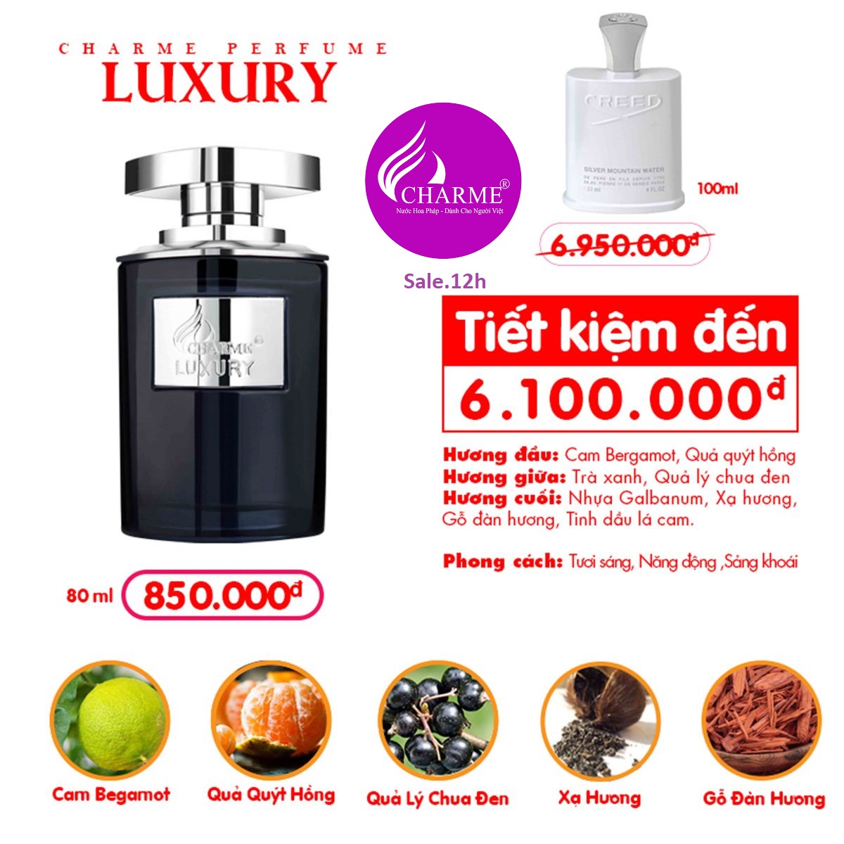 Nước Hoa Charme_Luxury 80ml