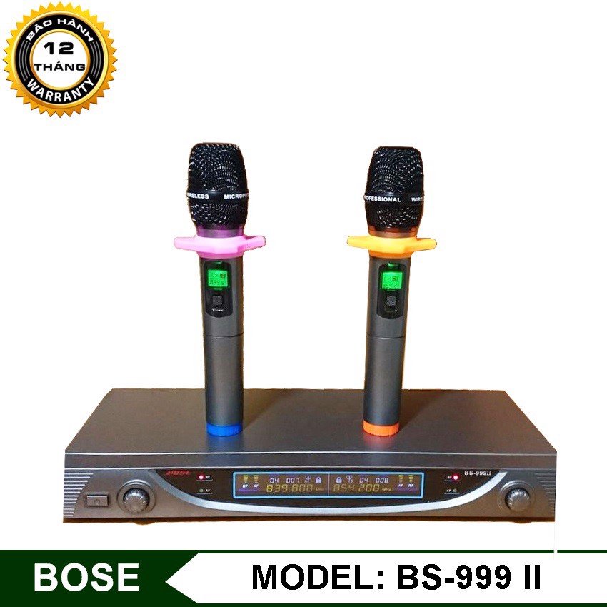Nơi bán micro không dây bose bs-999ii giá rẻ, bộ đầu thu và micro không dây bose bs 999ii, đầu thu, chống hú, chống rè cực tốt, bắt sóng cực mạnh, âm thanh trung thực, cho bạn giọng ca trong trẻo, thiết kế đẹp,tiết kiệm pin.