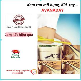 Kem tan mỡ AVANADAY 250g giảm mỡ bụng đùi bắp tay chân, nọng cằm sau 7 ngày