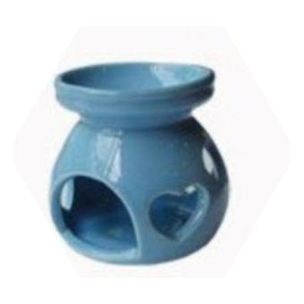 Đèn xông tinh dầu hình tim tròn gốm Bát Tràng