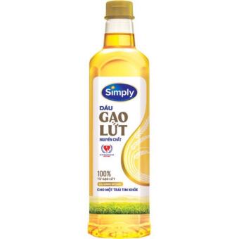 Dầu gạo lứt Simply chai 1 lit