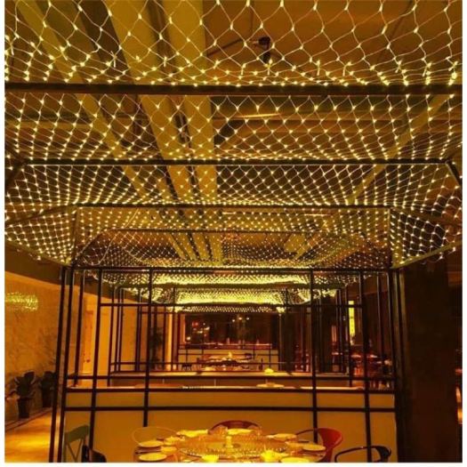HOT Đèn Rèm Lưới Mắt Cáo Đèn Led Trang Trí Giáng Sinh Tiệc Lê Tết - Nhiều Chế Độ Nháy 3mx2m