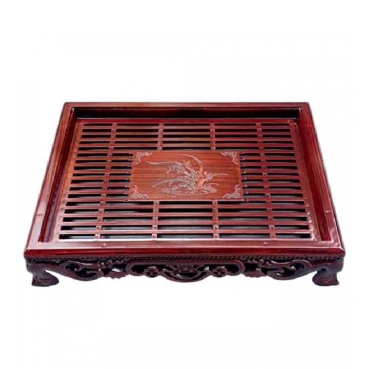 [LOẠI CÓ CHÂN] Khay trà có chân đựng để bộ ly uống trà giả gỗ sang trọng mua khay để bộ ly uống trà đẹp sang trọng