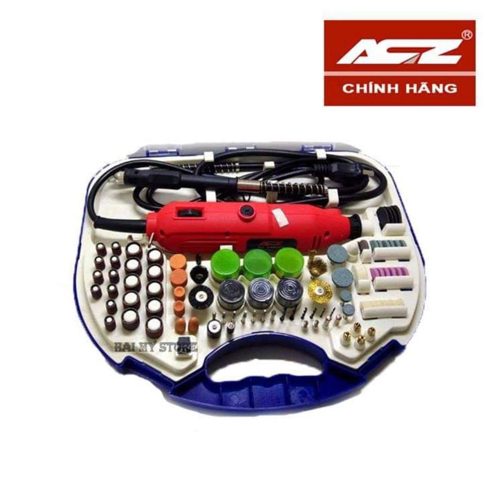 Máy mài khuôn mini 3mm acz 6058, công suất 180w, kèm 100 phụ kiện - máy điêu khắc gỗ cầm tay, máy mài mini đa năng - bảo hành 6 tháng - hải my store