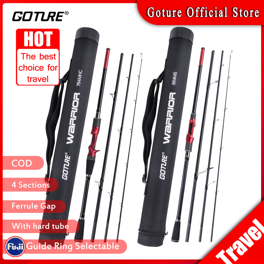 Goture warrior 4 piece fishing rod (2.7m), Sports Equipment, Fishing on  Carousell