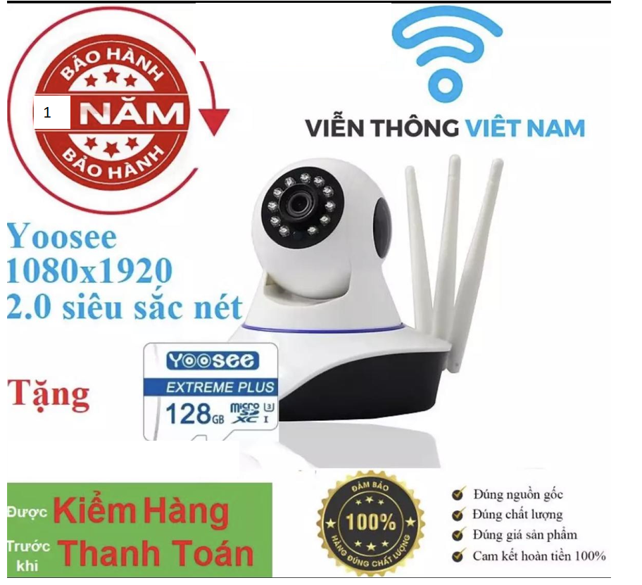 - camera wifi - yoosee wifi siêu nét 2.0 full hd 1920 x 1080p