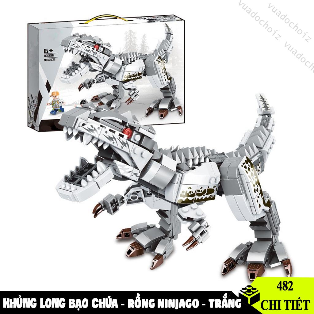Đồ chơi lego Ninjago Khủng Long bạo chúa / lắp ráp ninjago robot Rồng Trắng cho bé