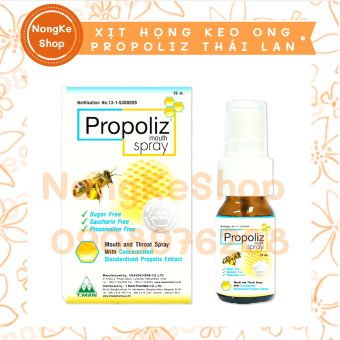 XỊT HỌNG KEO ONG PROPOLIZ 15ML MOUTH SPRAY THÁI LAN
