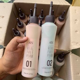 thuốc uốn lạnh tại nhà, uốn lạnh ATS hàn quốc căng sóng không mùi 150ml KKLICK77 tặng kẹp càng cua đen nhám