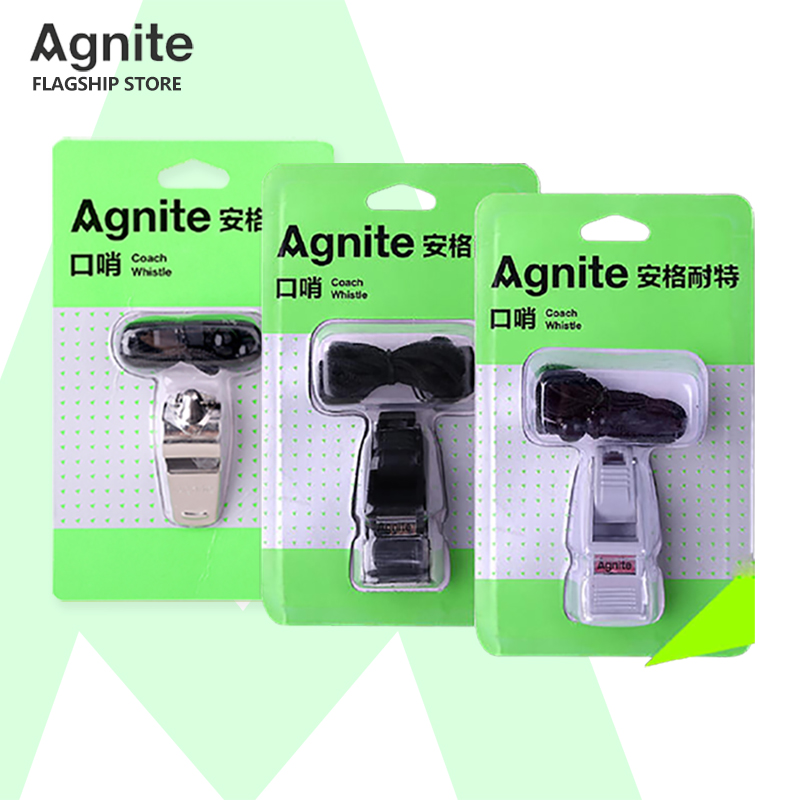 Agnite นกหวีดสายคล้อง นกหวีดเล่นกีฬา นกหวีดตัดสิน นกหวีดจราจร เสียงดัง 85db พลาสติก สแตนเลส มาพร้อมสายคล้องคอ อุปกรณ์กีฬา Sports Referee Whistles
