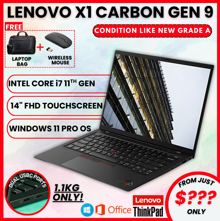 Lenovo Thinkpad X1 Carbon Gen 9 I7-1165G7 16Gb Ram 1Tb Ssd