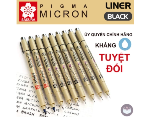 Bút line kĩ thuật kháng nước sakura pigma micron
