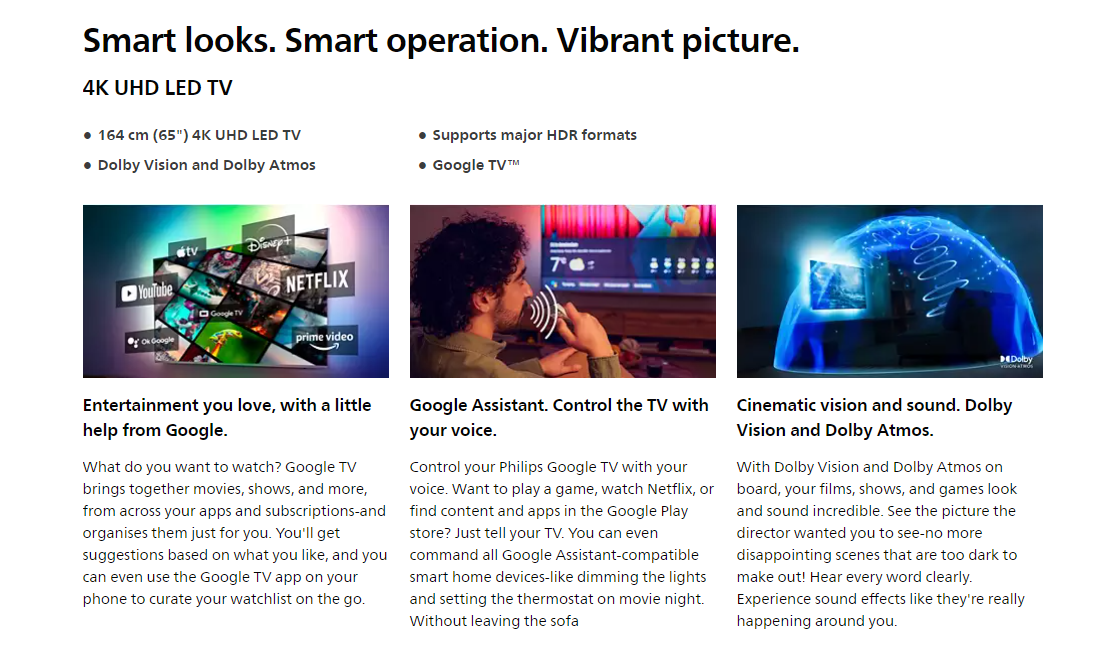 Philips 7100 series 4K UHD LED TV 70PUT7129/98 Pixel Precise Ultra HD , with Dolby Vision & Dolby Atmos , Bluetooth 5.0 · v25