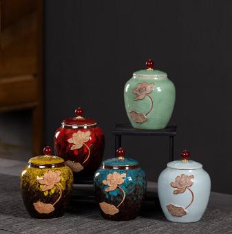 Hũ, Bình đựng trà bằng sứ 300 ml