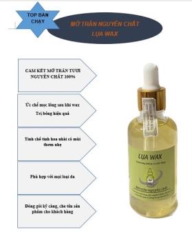 Mỡ Trăn Nguyên Chất 100% Lụa Wax chai 10-100ml, tinh hoa nhài giảm mùi tanh đặc trưng, mỡ trăn triệt lông không pha tạp chất,  mỡ trăn giảm tổn thương vết bỏng, trị mụn, hạn chế mọc lông làm mờ vết sẹo LỤA WAX Store