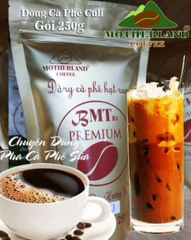 Cafe rang xay nguyên chất pha phin Motherland gói 250g pha cafe sữa đá (dòng culi rang bơ)