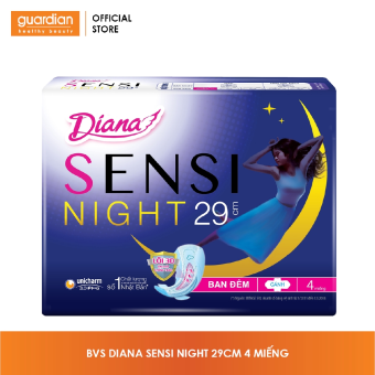 Băng vệ sinh ban đêm Diana Sensi Night có cánh 29cm (4 miếng)