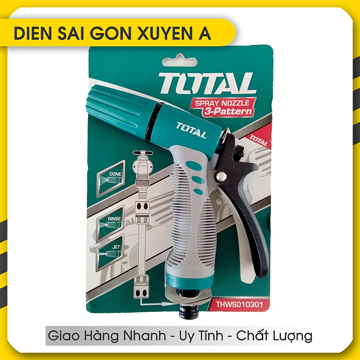 Vòi phun xịt rữa tưới cây chỉnh tia đa năng ingco hwsg032 total thws010301