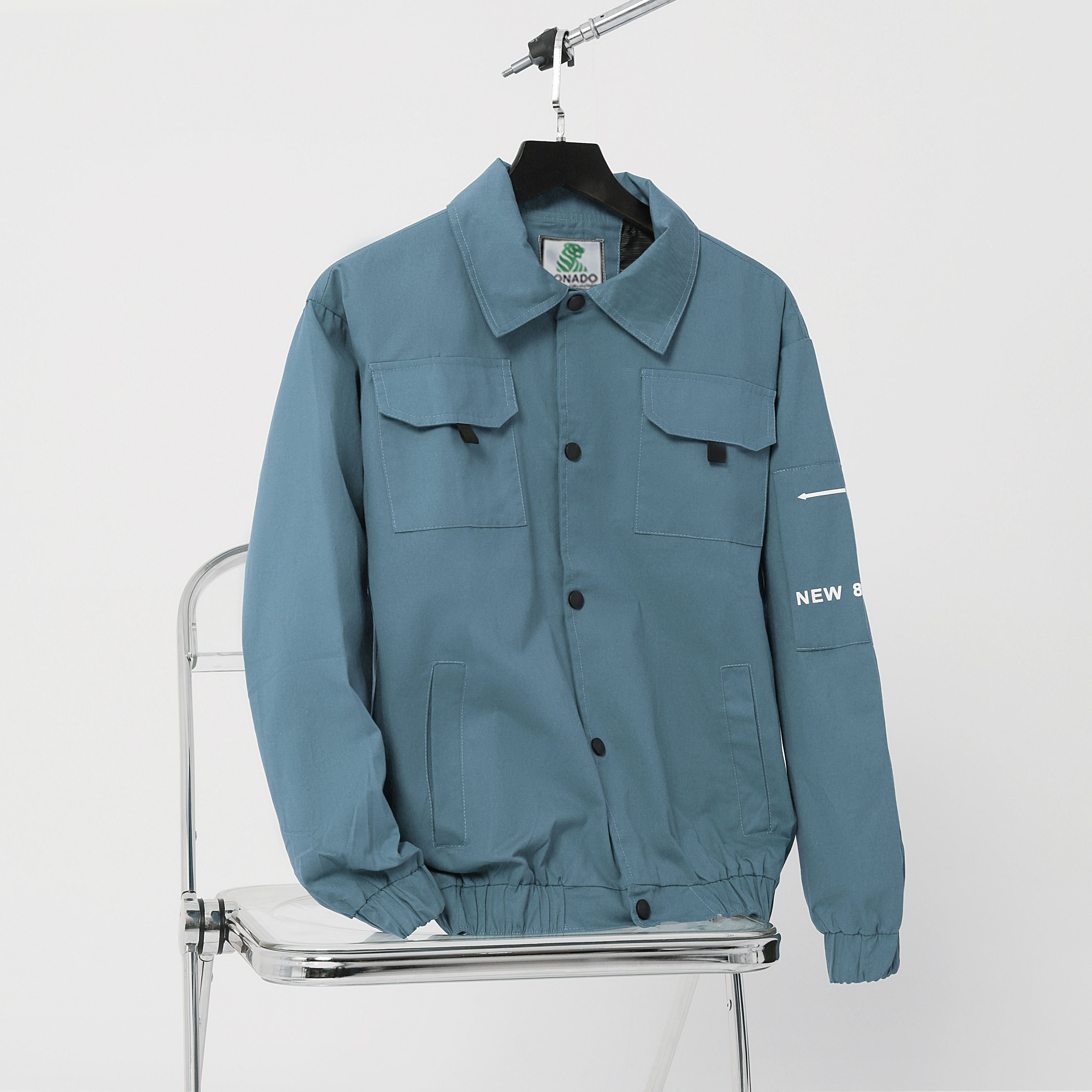 Áo khoác kaki nam túi hộp trẻ trung cao cấp Khavi KVM2102 Màu xanh