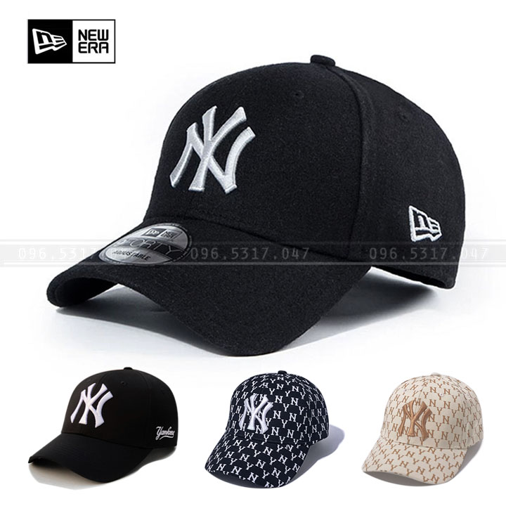 Nón Mũ Lưỡi Trai MLB NY LA New York Black League 9FORTY Adjustable Đen Hàng Hiệu, Mũ NY MLB Logo Thêu Nổi Full Tem Mát [HOT SELL]