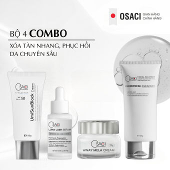 Bộ 4 xoá nám tàn nhang, dưỡng trắng, chống lão hoá, phục hồi da toàn diện Osaci
