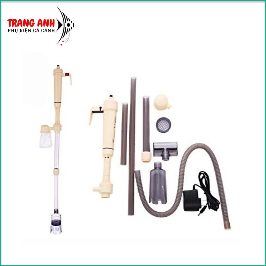 Máy Hút Phân Điện Jeneca AS-615B, hút cặn vệ sinh bể cá tự động, chạy bằng điện và bằng pin