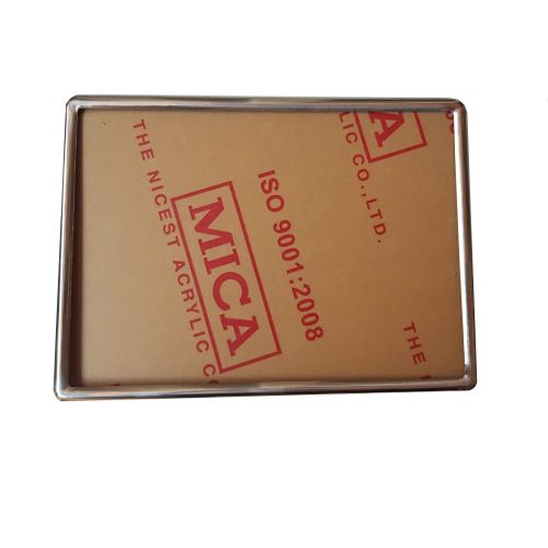 Biển số vuông inox mica khung gò cao cấp dành cho xe ô tô