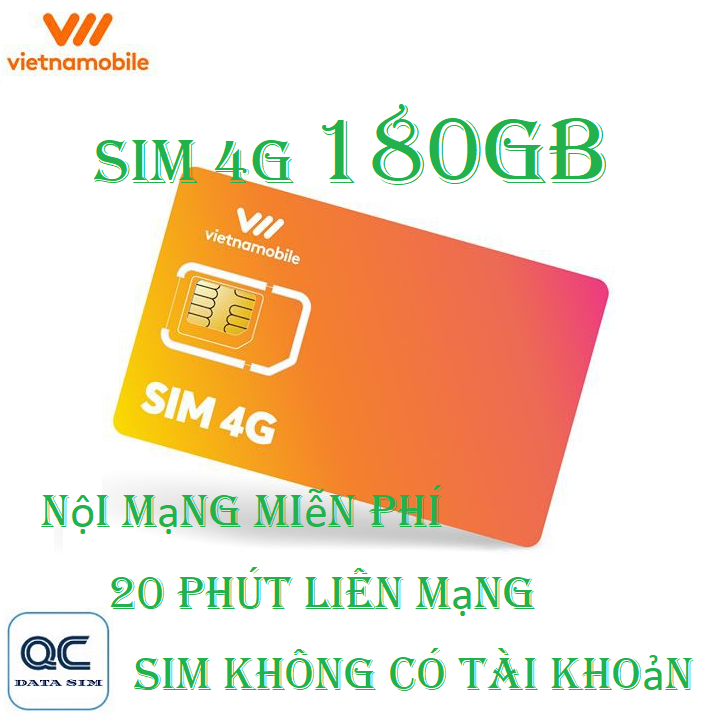 FREESHIP - CHƯA KÍCH HOẠT  Sim 4G vietnamobile trọn đời mỗi ngày 6GB không có tài khoản