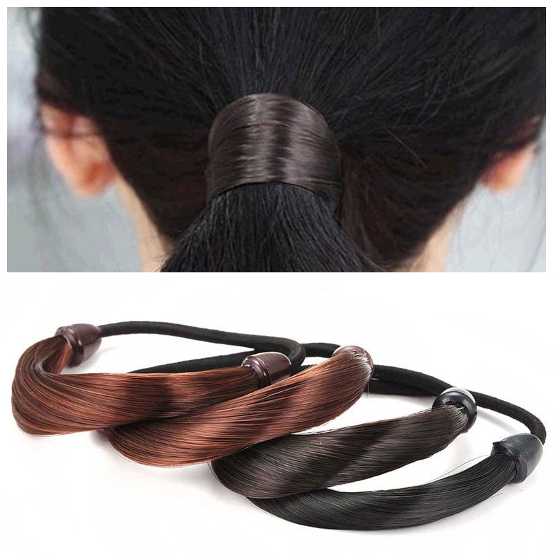Cột tóc giả tóc - combo 10 thun cột tóc mix 3 vòng