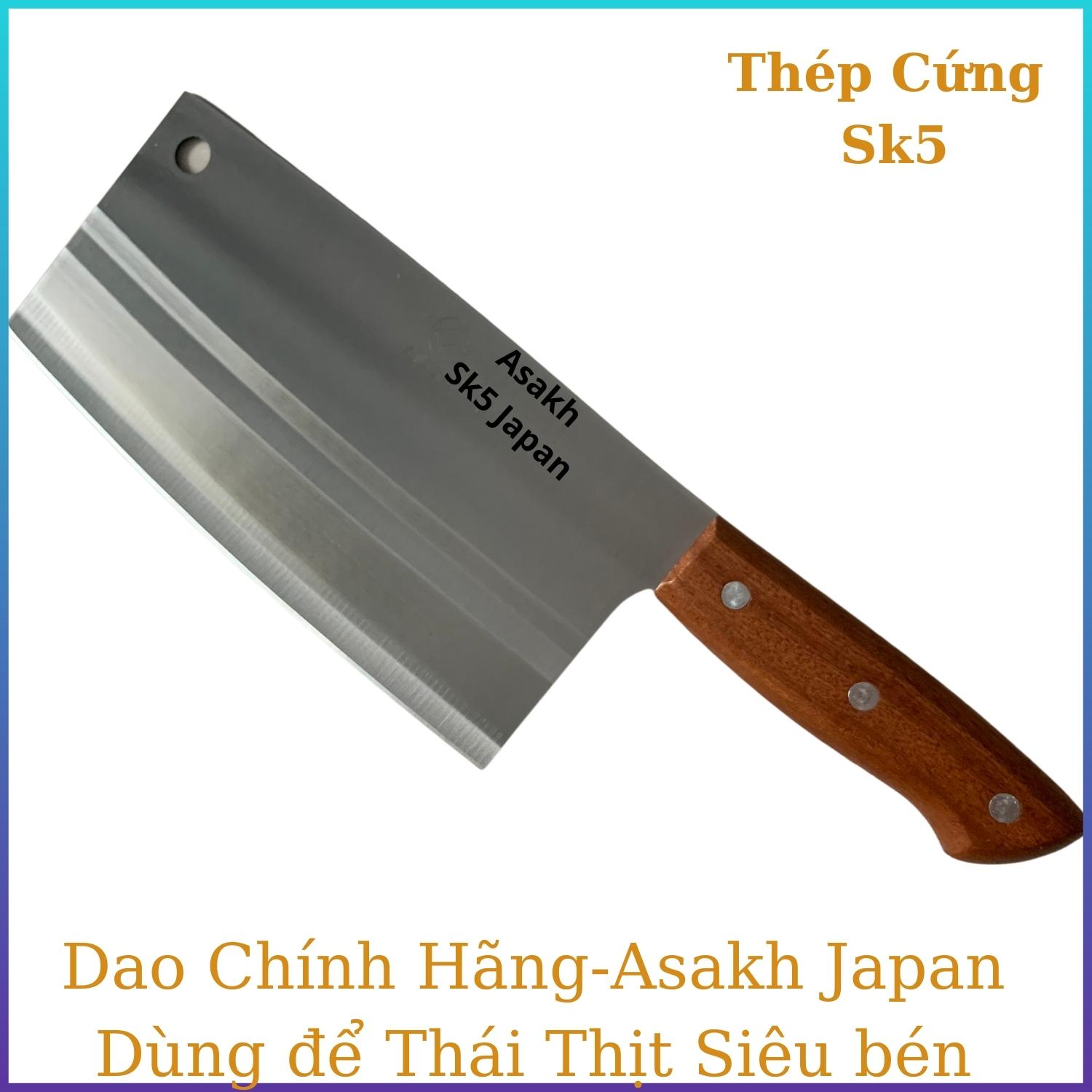 Dao Chuyên thái thịt và cắt rau củ quả-sử dụng thép cứng sk5 asakh japan.