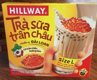 Trà Sữa Trân Châu Hillway Hộp 4 Cốc size L