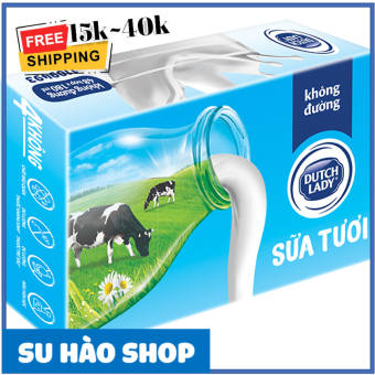 24 Hộp Sữa Tươi Tiệt Trùng Dutch Lady Cô Gái Hà Lan Không Đường (24X180ml)