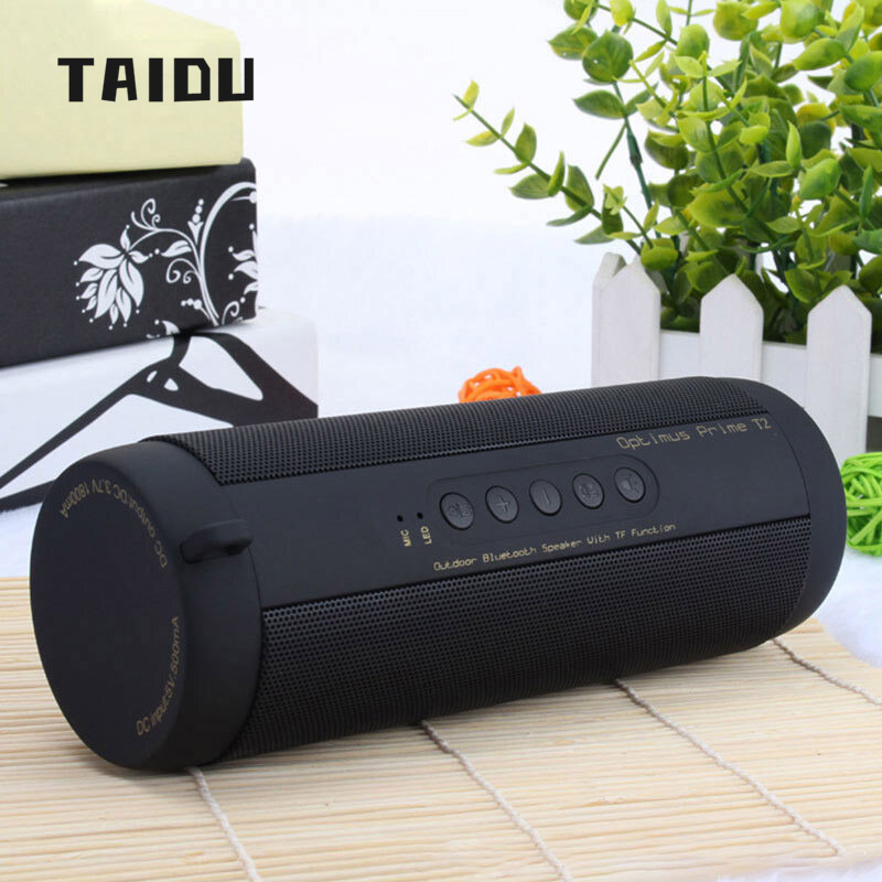 Taidu loa siêu trầm bluetooth âm thanh chống nước ngoài trời loa thẻ di động có đèn pin
