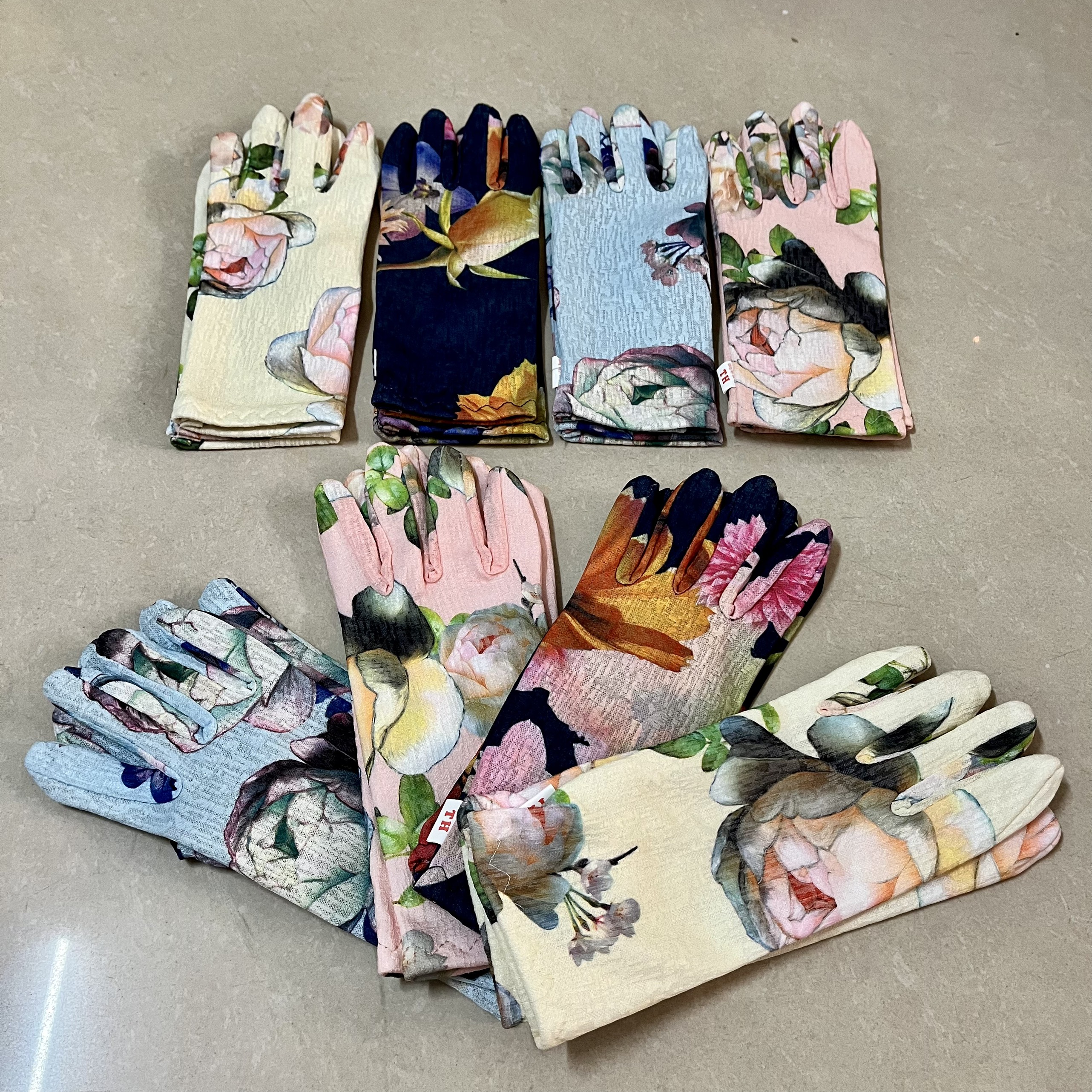 Combo 5 đôi bao tay đi nắng vải cotton nhiều họa tiết cho Nữ găng tay đi nắng che nắng