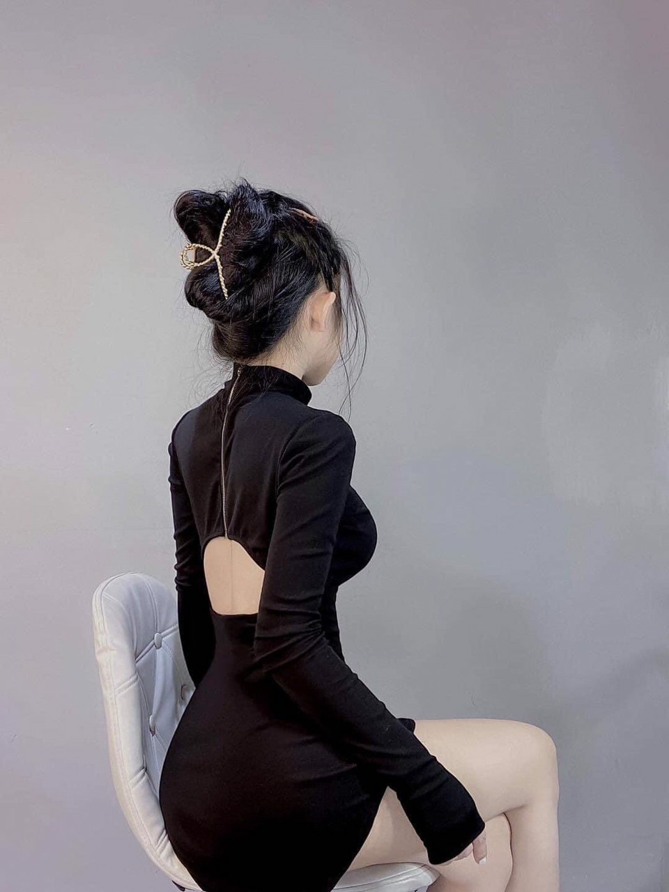 Đầm Váy Nữ Ôm Body dài tay chất thun gân mịn đẹp Thời Trang Kiểu Cách Đi Chơi, Đi Dự Tiệc TTT GB27